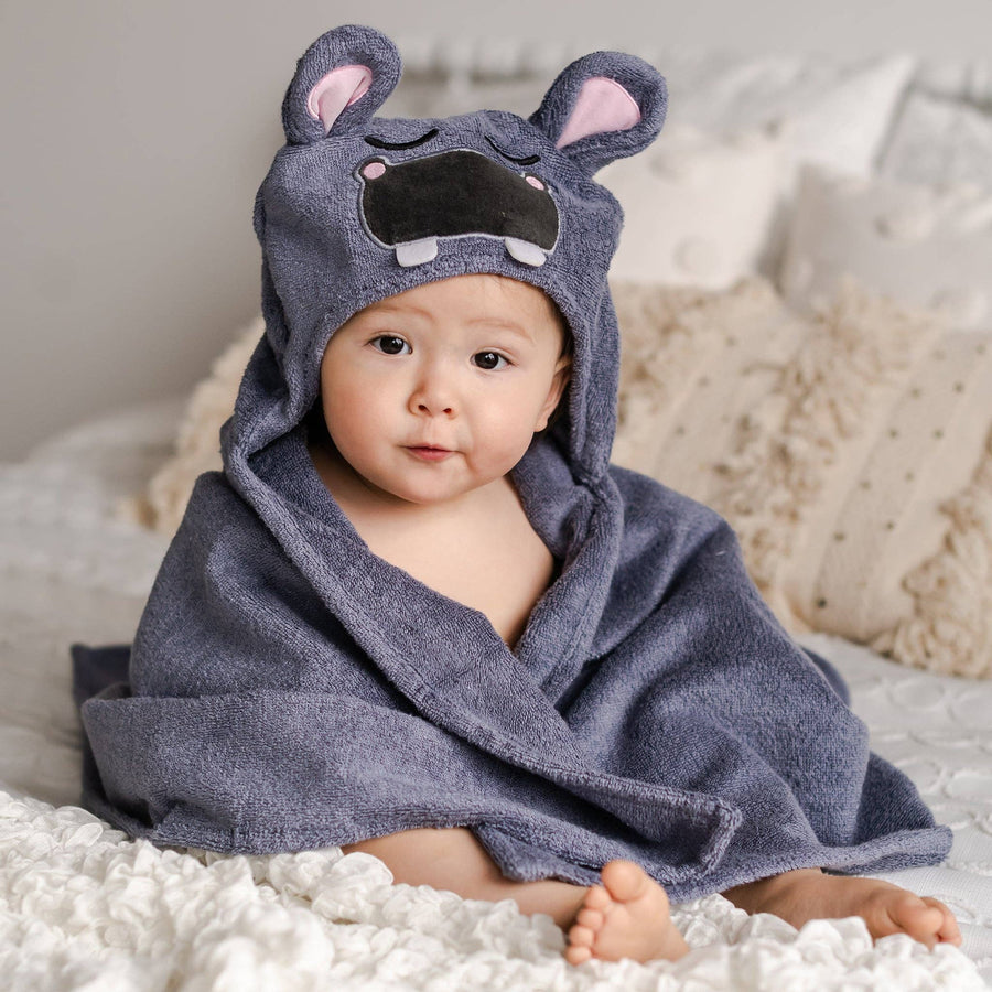 Bamboo Hippo Hooded Towel for Kids Mini Chill Natemia 