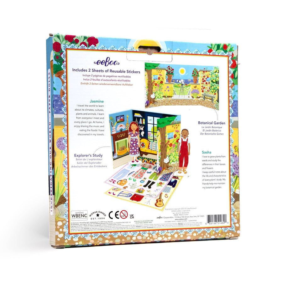 Explorer and Botanist Paper Doll Set Mini Chill eeBoo 