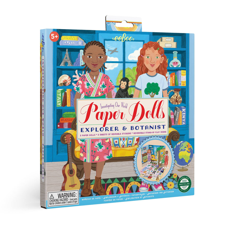 Explorer and Botanist Paper Doll Set Mini Chill eeBoo 