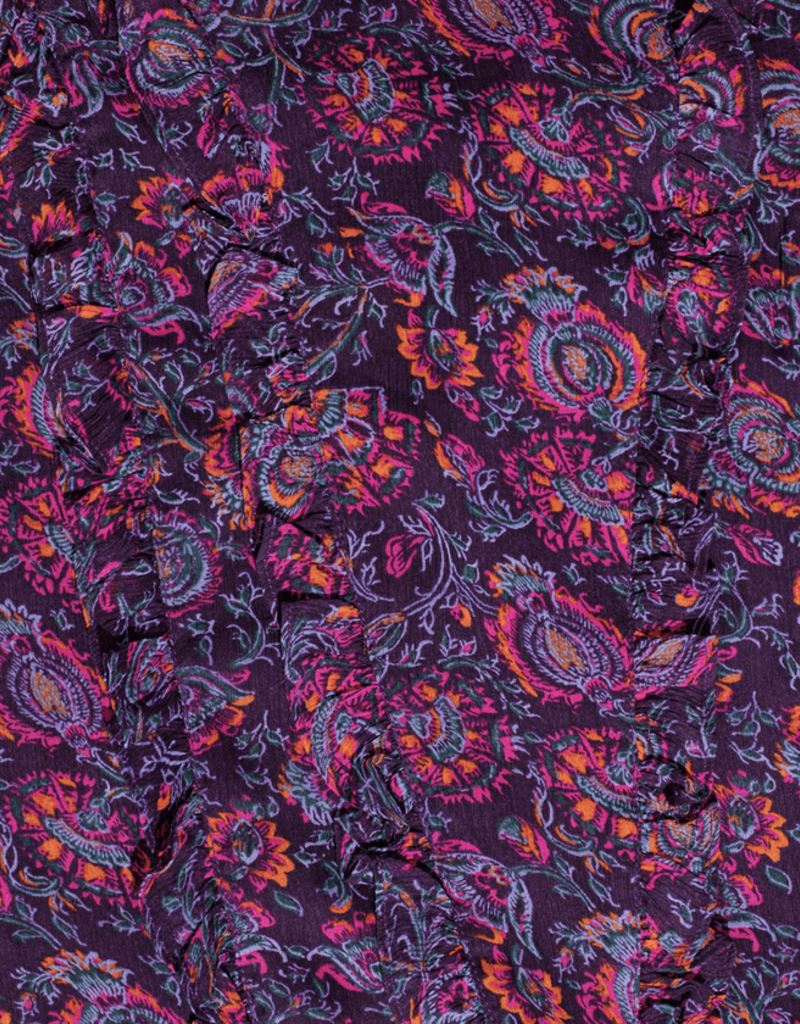 FIORELLA BLOUSE | BORDEAUX FLORAL Clothing Cleobella 