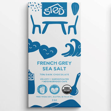 French Grey Sea Salt Chocolate Bar Pantry Sted Foods 