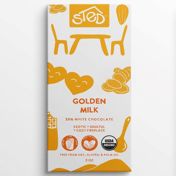 Golden Milk Chocolate Bar Sted Foods 
