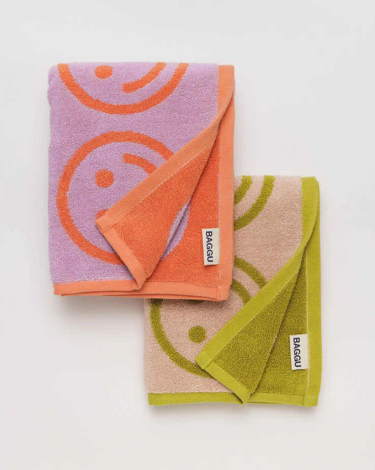Hand Towel Set of 2 Home BAGGU Happy Lilac Ochre 