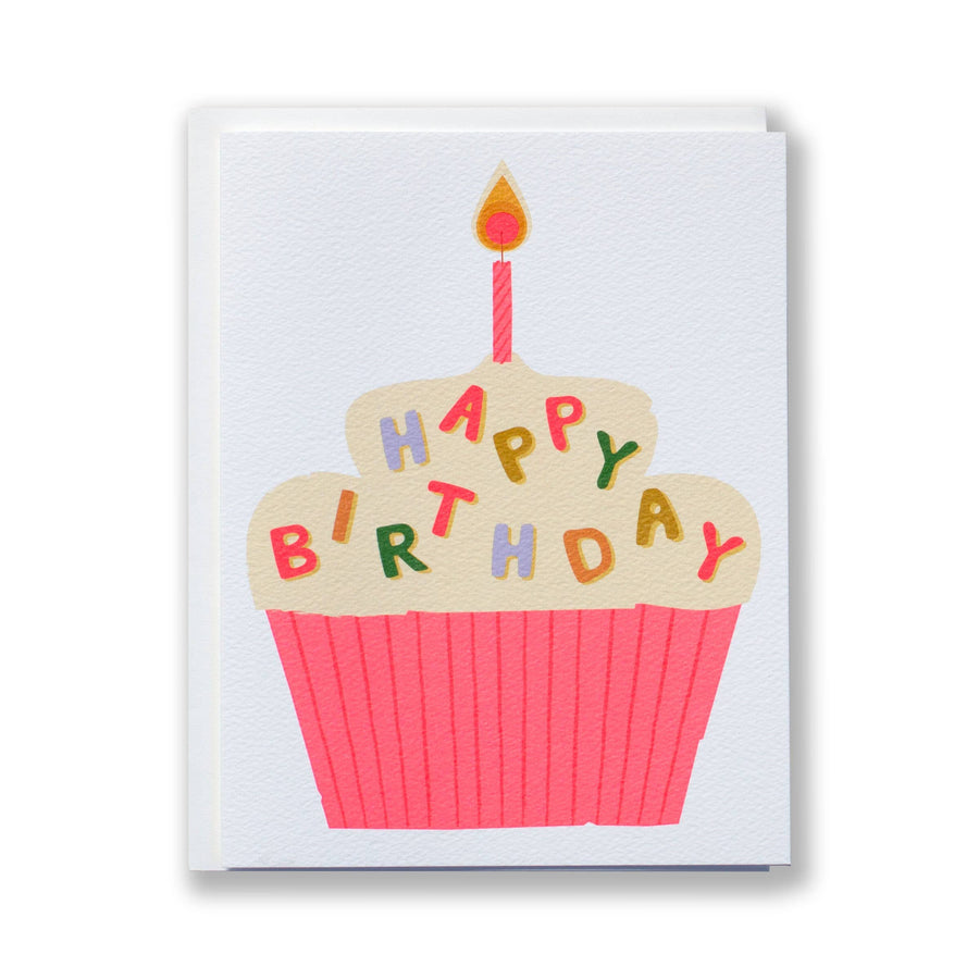 Happy Birthday Cupcake Sprinkles Card Greeting & Note Cards Banquet Workshop 