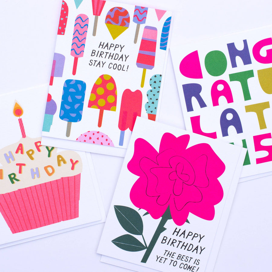Happy Birthday Cupcake Sprinkles Card Greeting & Note Cards Banquet Workshop 