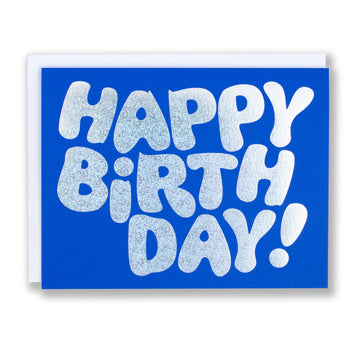 Happy Birthday Hologram Glitter Foil Card Greeting & Note Cards Banquet Workshop 