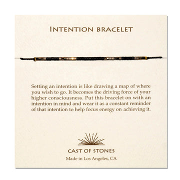 Intention Bracelet - Black/Grey Jewelry Cast of Stones 