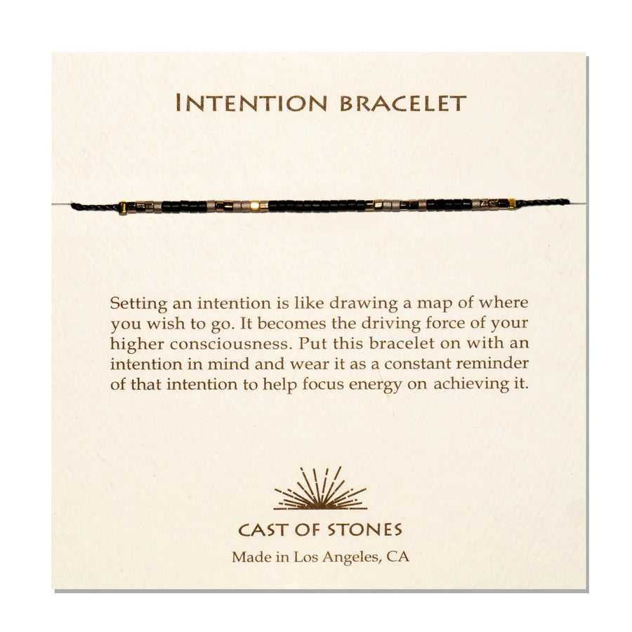 Intention Bracelet - Black/Grey Jewelry Cast of Stones 