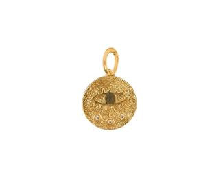 Kressida Mini Charm - Clear - Gold Jewelry Hermina Athens 