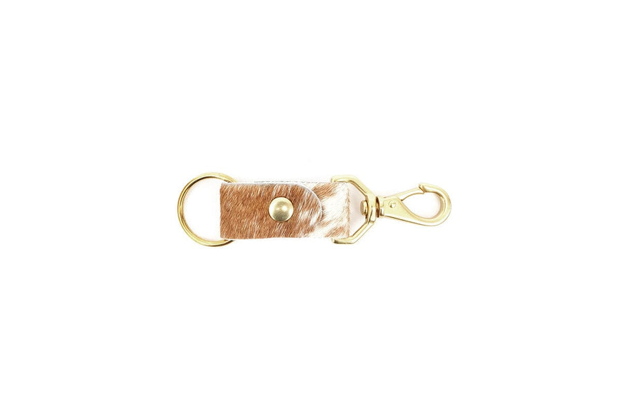 Leather Keychain Accessories Primecut Caramel Speckled 