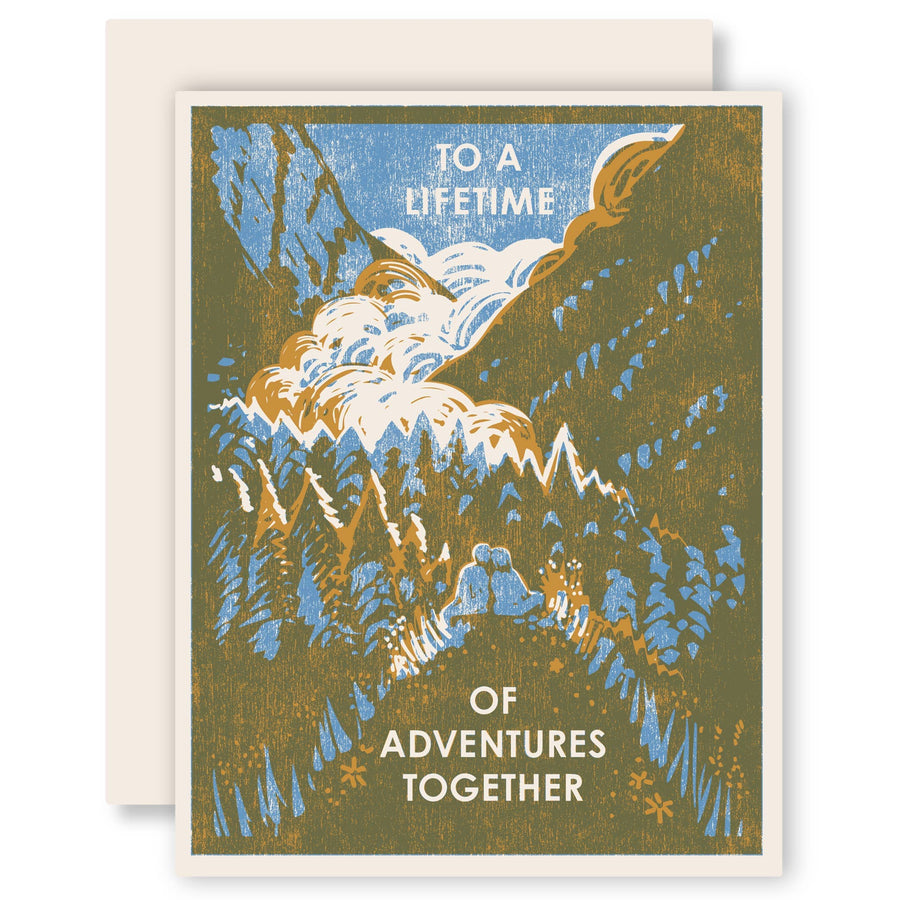 Lifetime of Adventures Letterpress Card Stationary & Gift Bags Heartell Press 