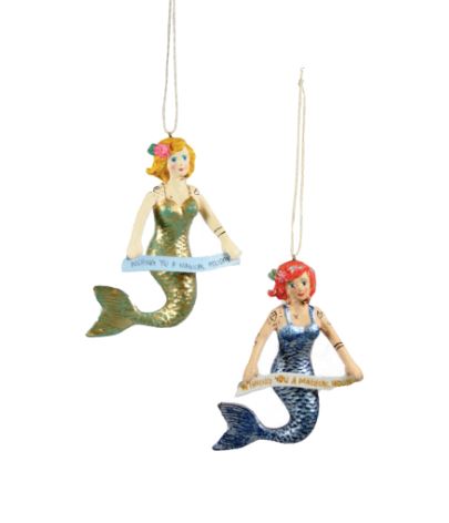 Magical Holiday Mermaid Ornament Home Decor Cody Foster Green 