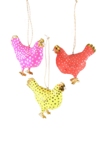 Merriment Hen Ornament Home Decor Cody Foster Yellow 