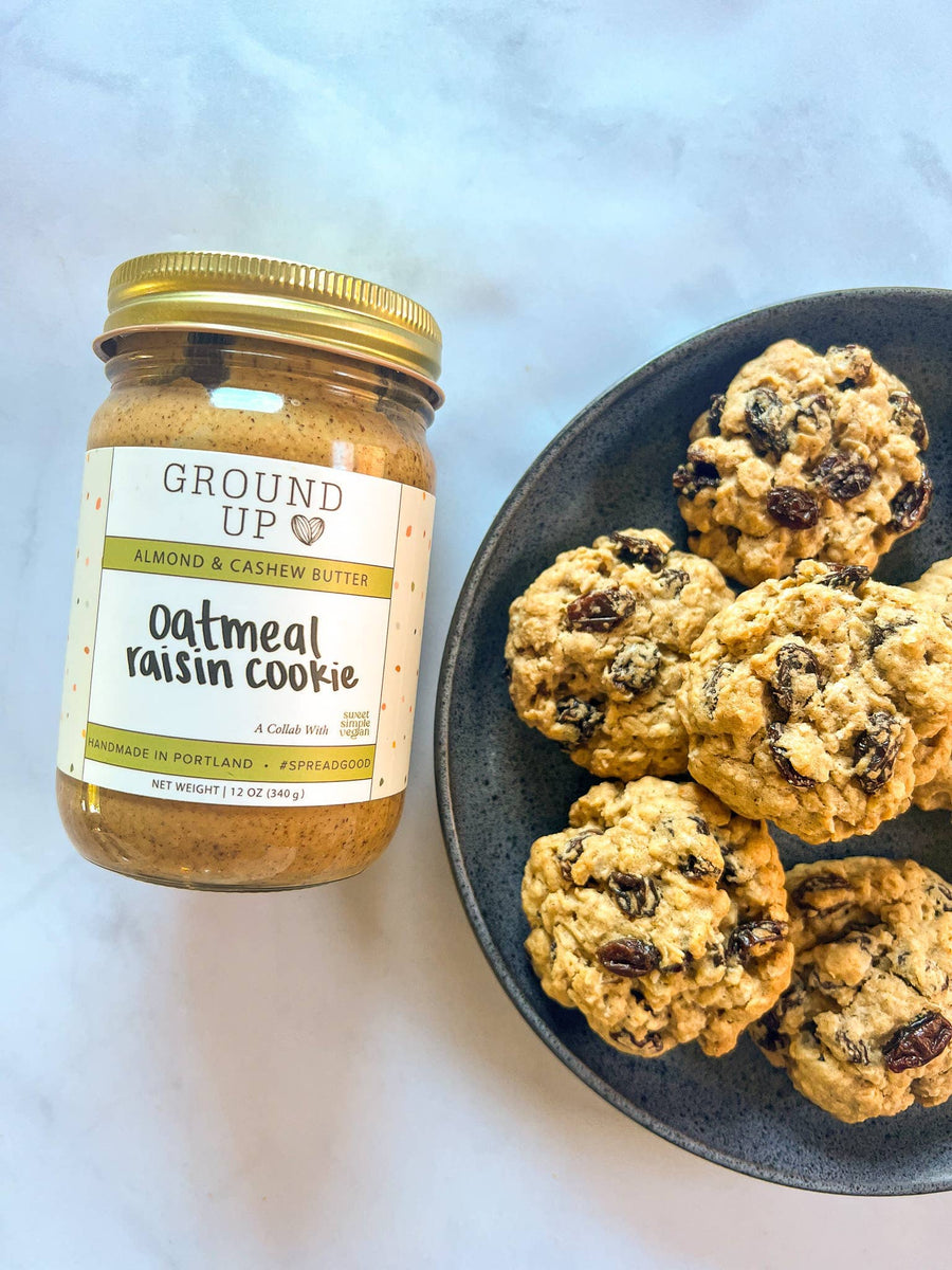 Oatmeal Raisin Cookie Nut Butter 12oz Pantry Ground Up PDX 
