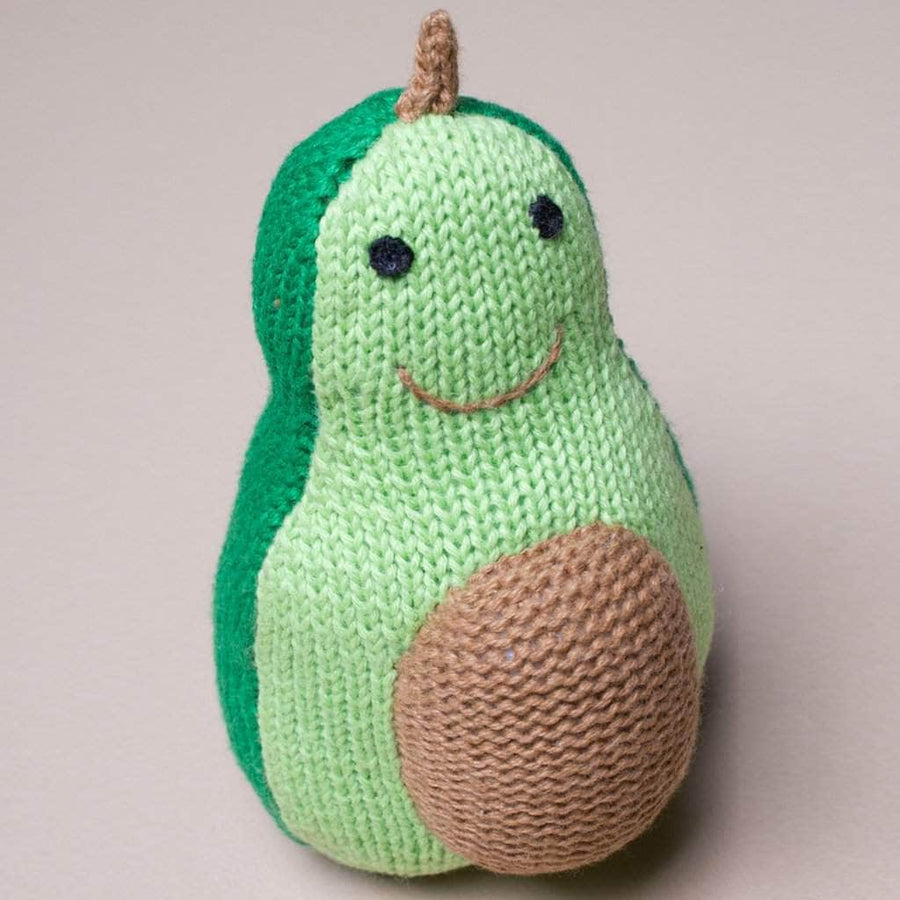 Organic Baby Gift Sets - Sleeveless Hand Knit Newborn Romper, Bonnet & Infant Rattle Toy | Avocado Baby Gift Sets Estella 