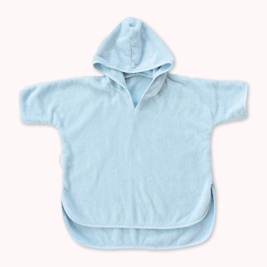 Organic Cotton Hooded Poncho Cover-Ups Mini Chill Natemia 2-3T Blue 