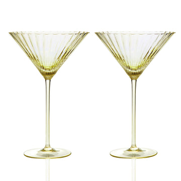 Quinn Citrine Martini Glasses Set/2 Tabletop Caskata 