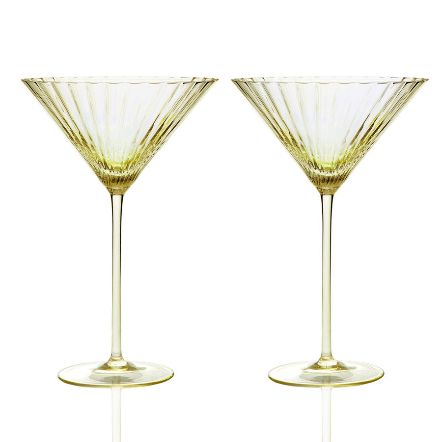 Quinn Optic Rose Coupe Glasses, Set of 2