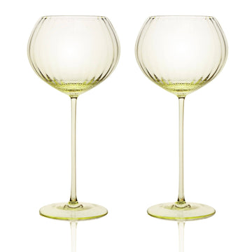 Quinn Citrine Red Wine Glasses Set/2 Tabletop Caskata 
