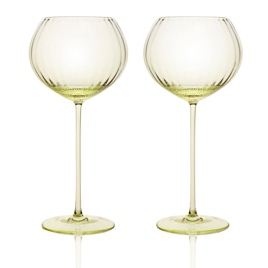 Quinn Citrine Red Wine Glasses Set/2 Tabletop Caskata 