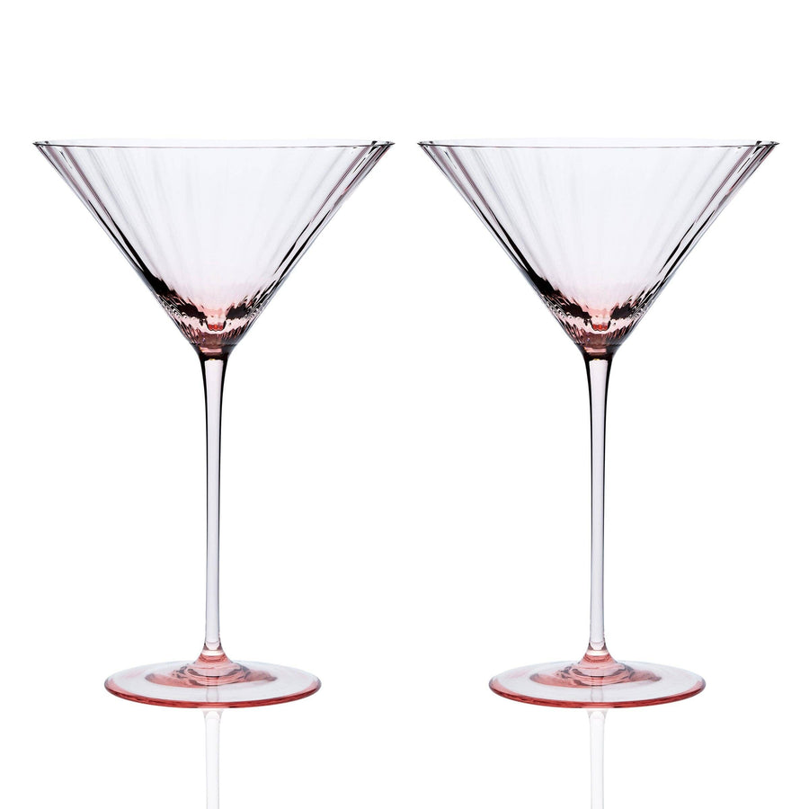 Quinn Rose Martini Glasses Set/2 Tabletop Caskata 