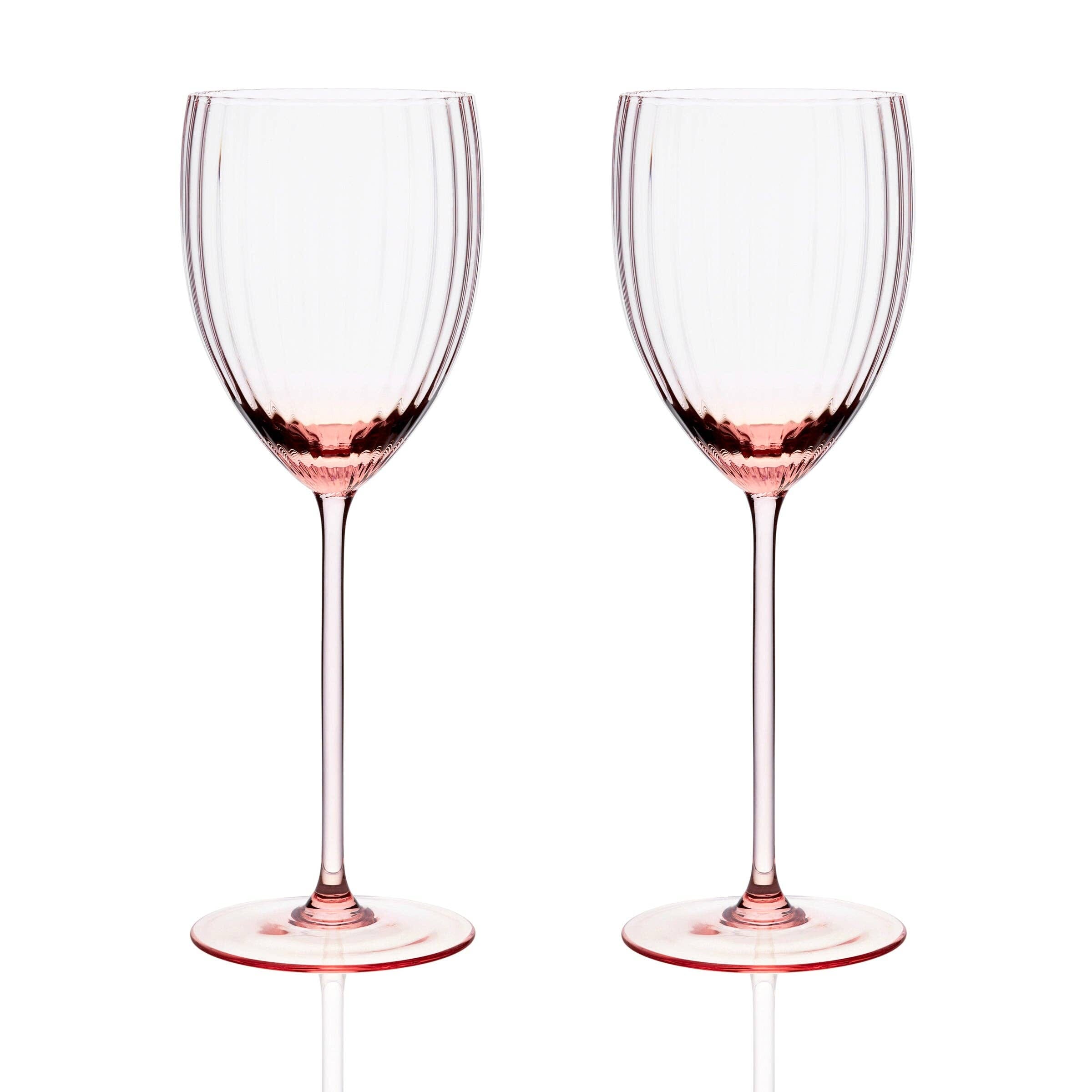 Caskata Quinn Rose Universal Wine Glasses S/2