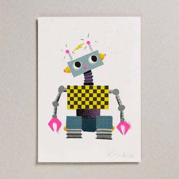 Robot Risograph Print Petra Boase Ltd 