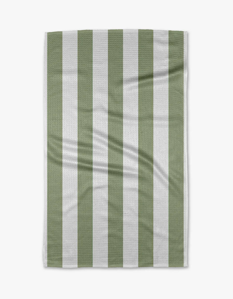 Super Absorbent Kitchen Tea Towels Tabletop Geometry Candy Mint 