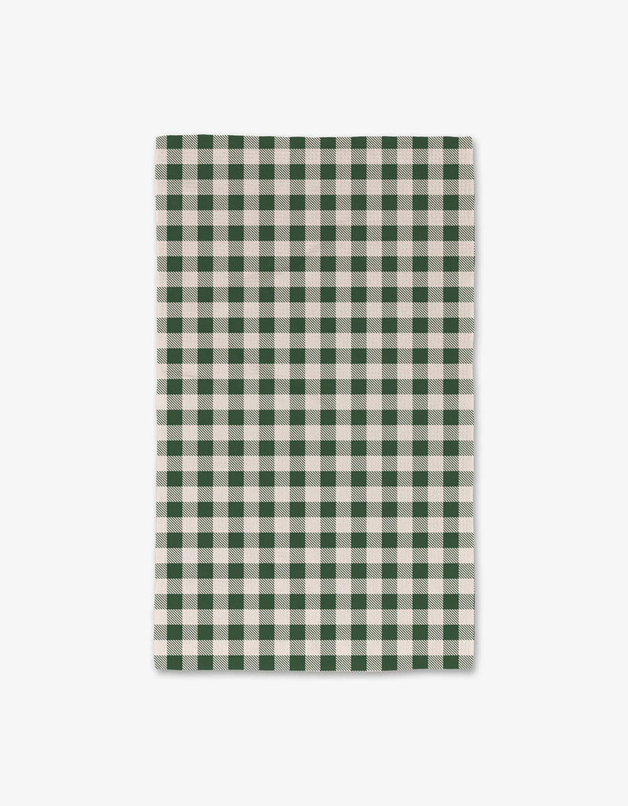 Super Absorbent Kitchen Tea Towels Tabletop Geometry Christmas Gingham 