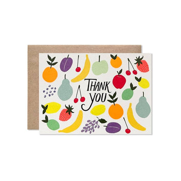 Thank You Neon Fruit Card Stationary & Gift Bags Hartland Cards 