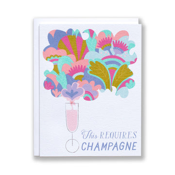 This Requires Champagne Card Greeting & Note Cards Banquet Workshop 