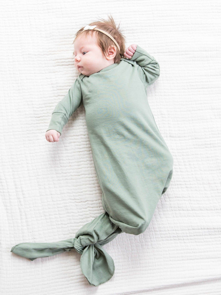 Thyme Organic Newborn Infant Gown Mini Chill Colored Organics 