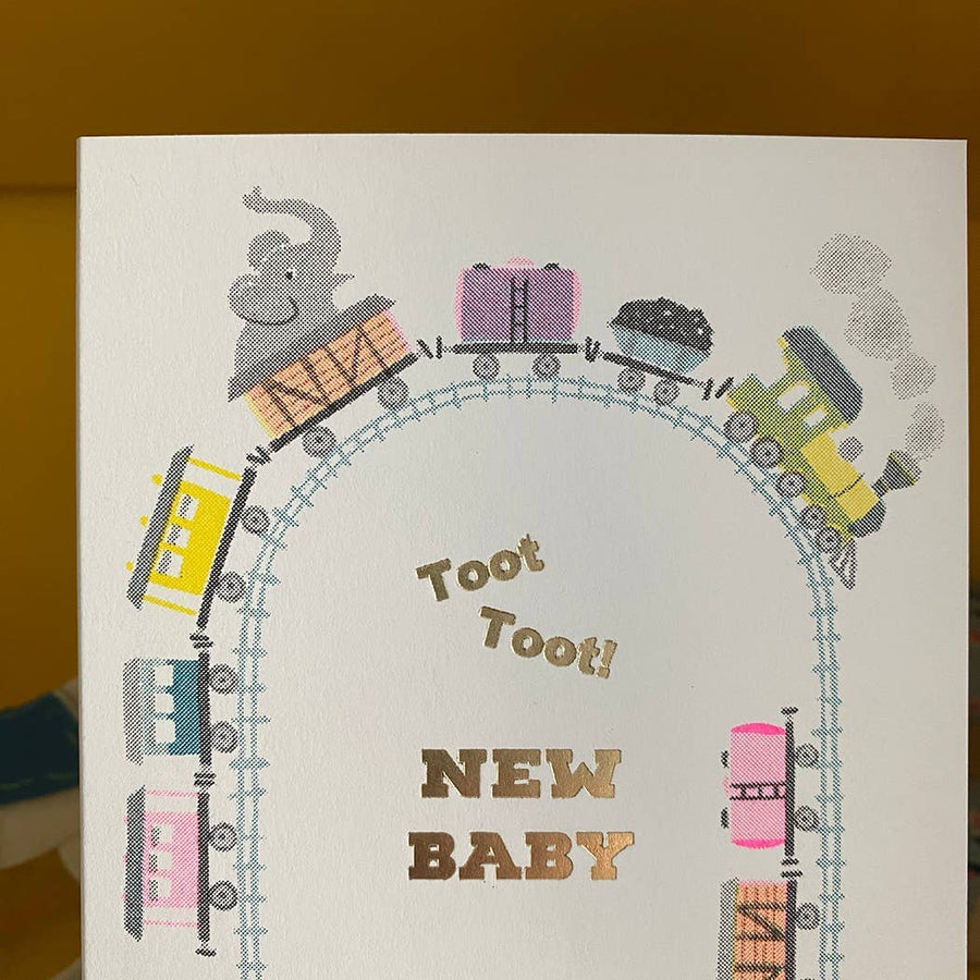 Toot Toot Train Baby Card Petra Boase Ltd 