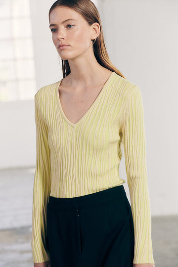 Two-tone long sleeved and plated jumper Clothing Sita Murt 