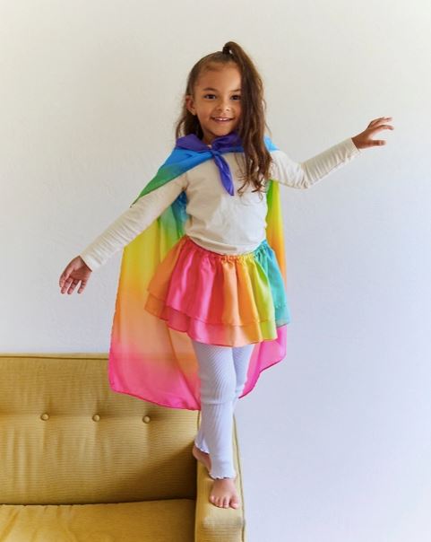 100% Silk Rainbow Tutu - Dress-Up Play Mini Chill Sarah’s Silks 