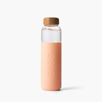 17 oz Glass Water Bottle Homeware SOMA Peach 