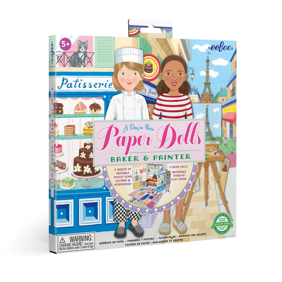 Baker & Painter Paper Dolls Mini Chill eeBoo 