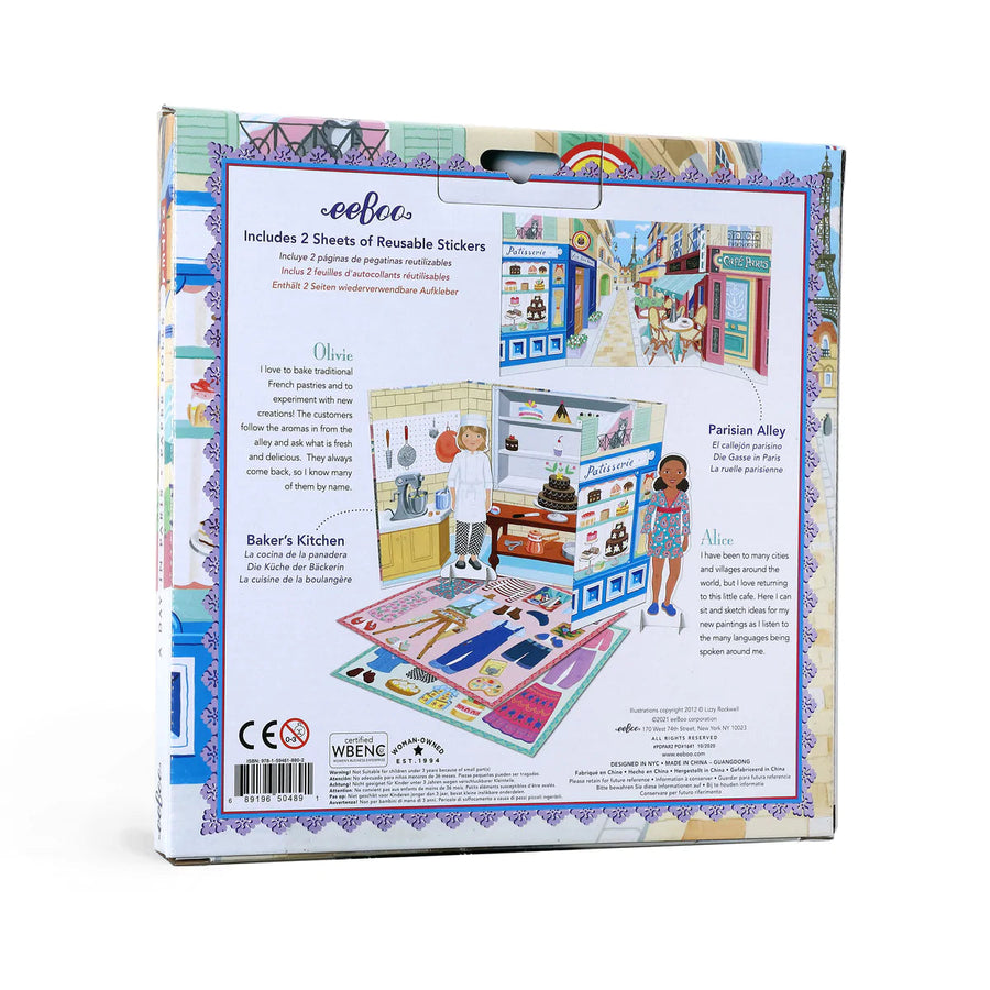 Baker & Painter Paper Dolls Mini Chill eeBoo 