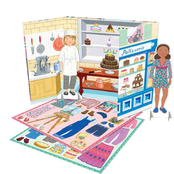 Baker & Painter Paper Dolls Mini Chill eeBoo 