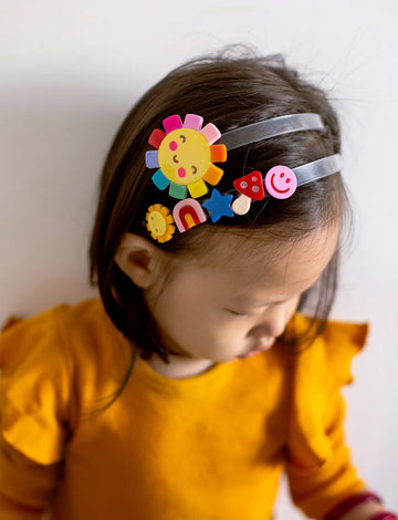 Be Happy Colorful Tons Headband Mini Chill Lilies & Roses NY 