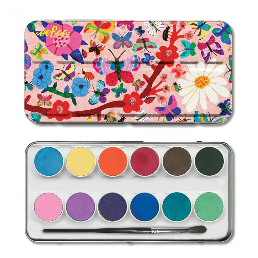 Butterflies Watercolor Tin Mini Chill eeBoo 
