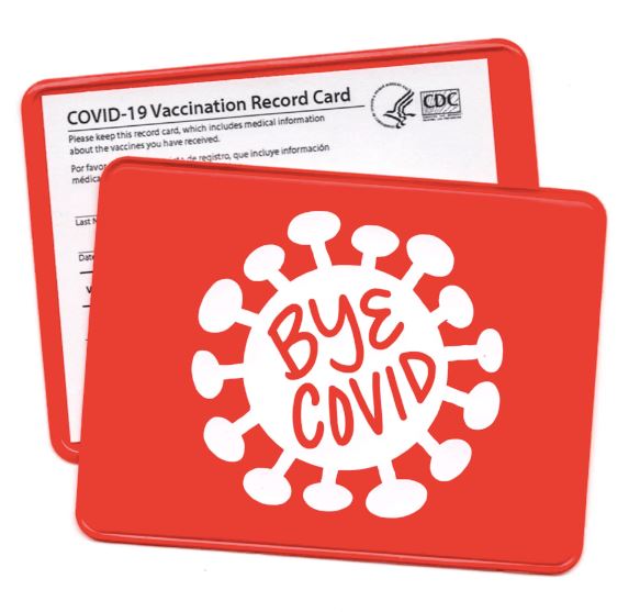 Bye Covid Vaccination Card Holder Accessories Rhino Parade 