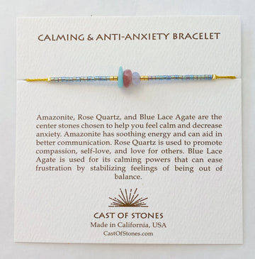 Calming & Anti-Anxiety Bracelet Jewelry Cast of Stones 