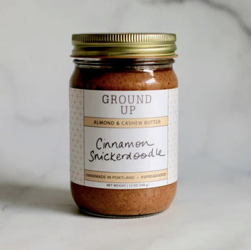 Cinnamon Snickerdoodle Almond + Cashew Nut Butter Pantry Ground Up 12oz 