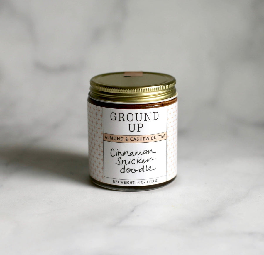 Cinnamon Snickerdoodle Almond + Cashew Nut Butter Pantry Ground Up 4oz 