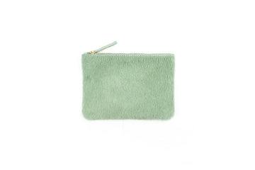 Cowhide Zipper Pouches Accessories Primecut Seafoam 