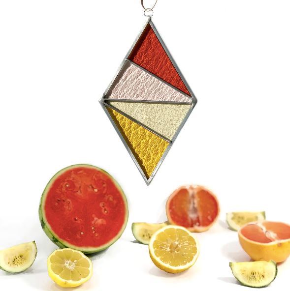 Diamond Suncatcher- Pink Buckwheat Home Decor Debbie Bean 