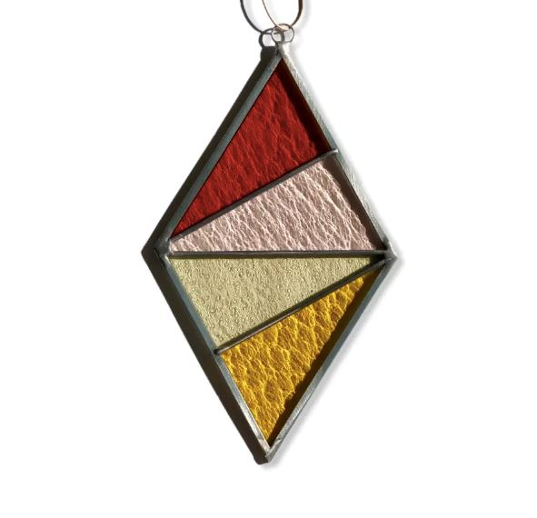 Diamond Suncatcher- Pink Buckwheat Home Decor Debbie Bean 