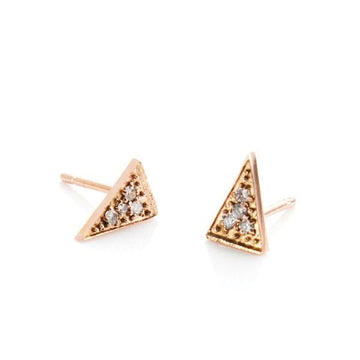 Diamond Triangle Studs Jewelry Meredith Kahn 