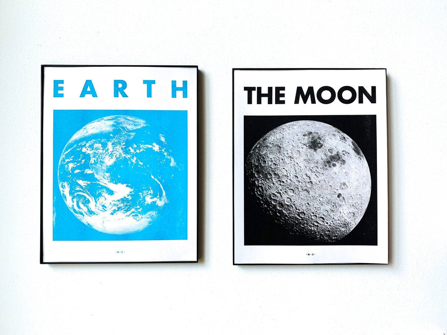 Earth - Planet Risograph Print Home Decor Next Chapter Studio 